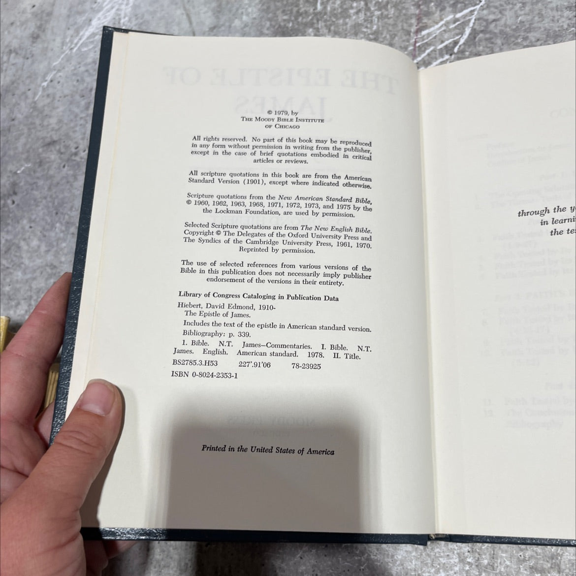 holy bible the epistle of james tests of a living faith book, by D. Edmond Hiebert, 1979 Hardcover image 3