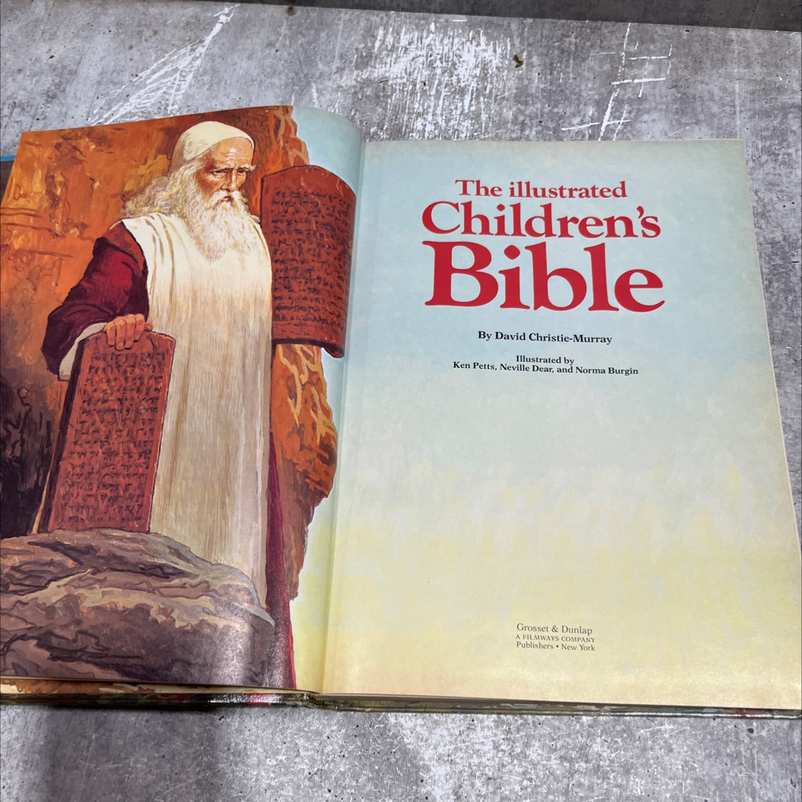 holy bible the illustrated children's bible book, by David Christie-Murray, 1976 Hardcover image 2