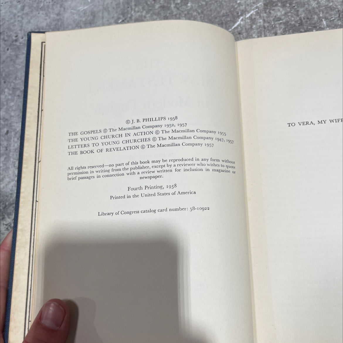 holy bible the new testament in modern english book, by j. b. phillips, 1958 Hardcover image 3