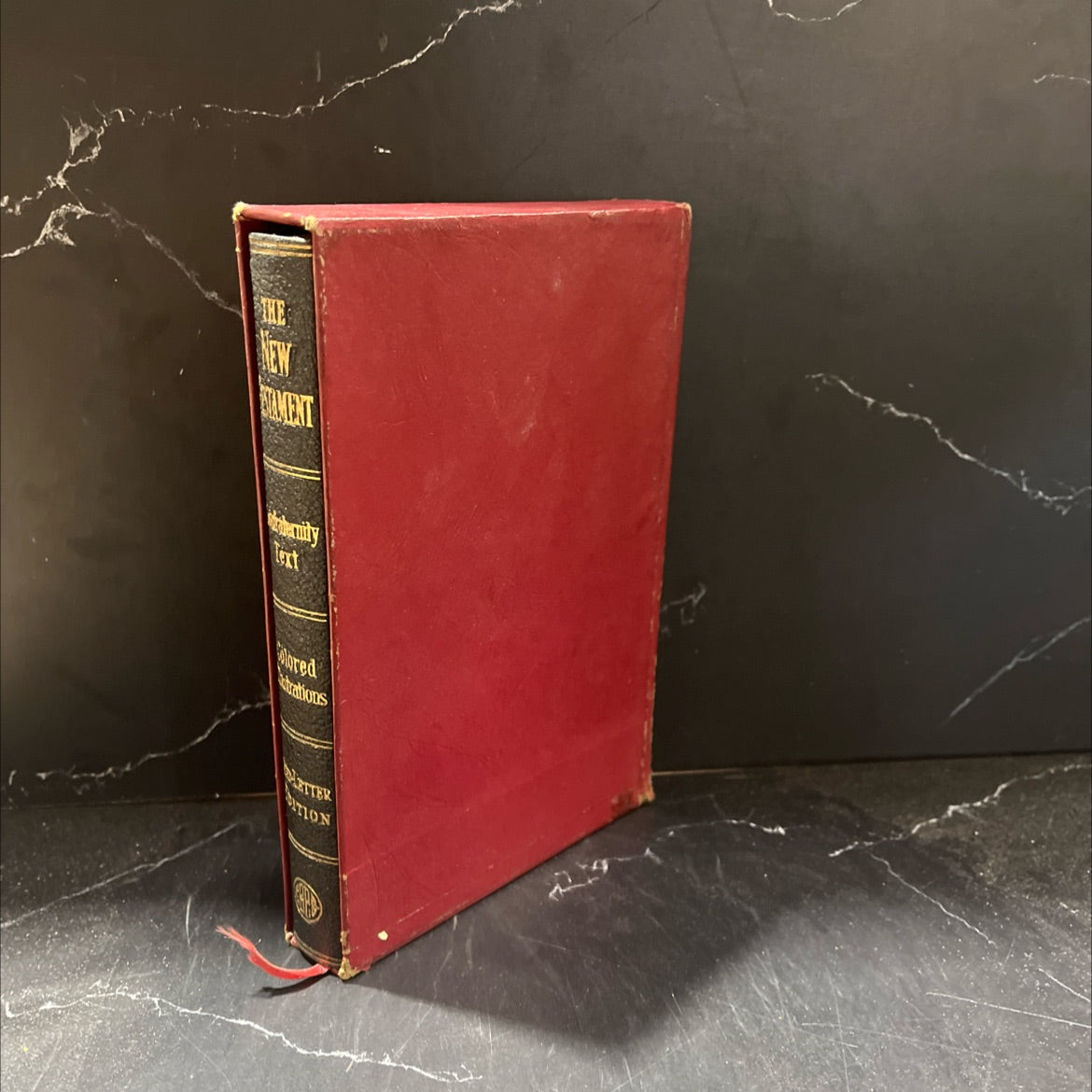 holy bible the new testament of our lord and savior jesus christ book, by unknown, 1959 Leather, Folio, Red Letter image 4