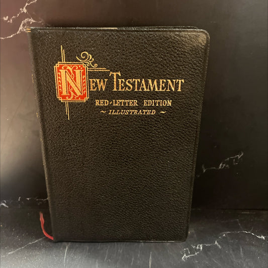 holy bible the new testament of our lord and savior jesus christ book, by unknown, 1959 Leather, Folio, Red Letter image 1