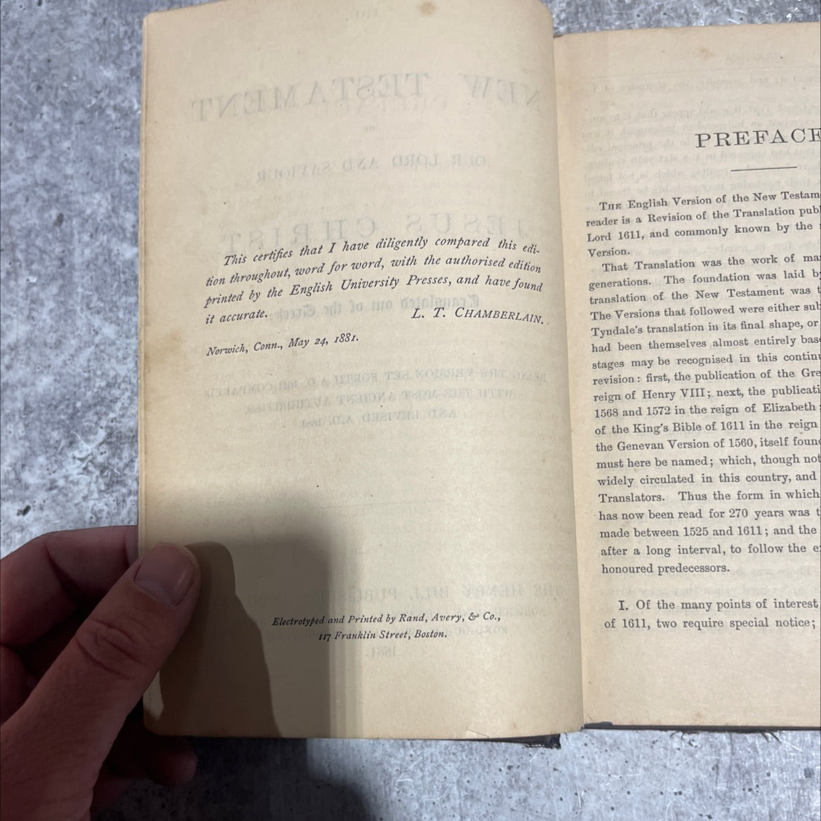 holy bible the new testament of our lord and saviour jesus christ book, by unknown, 1881 Hardcover image 3