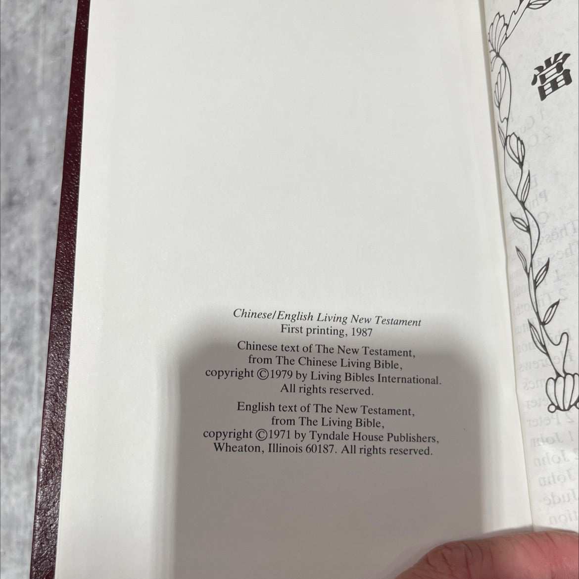 holy bible the planters chinese/english living new testament book, by unknown, 2011 Hardcover image 3