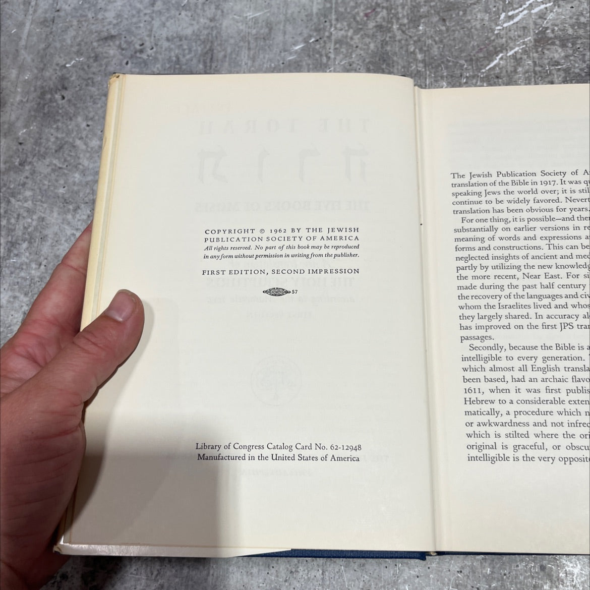 holy bible the torah the five books of moses book, by unknown, 1962 Hardcover image 3