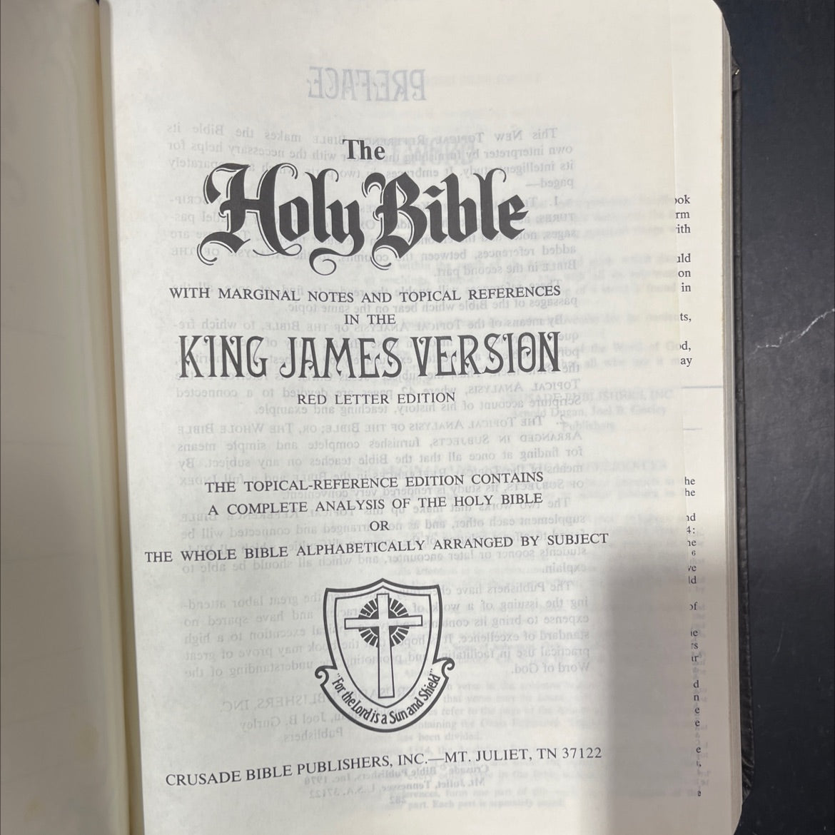 holy bible with marginal notes and topical references book, by unknown, 1970 Hardcover image 2