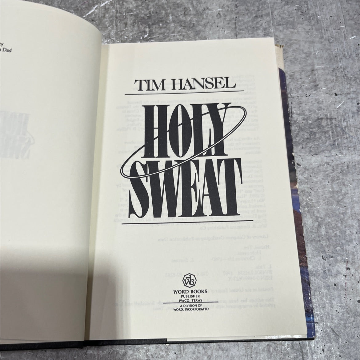 holy sweat book, by Tim Hansel, 1987 Hardcover image 2