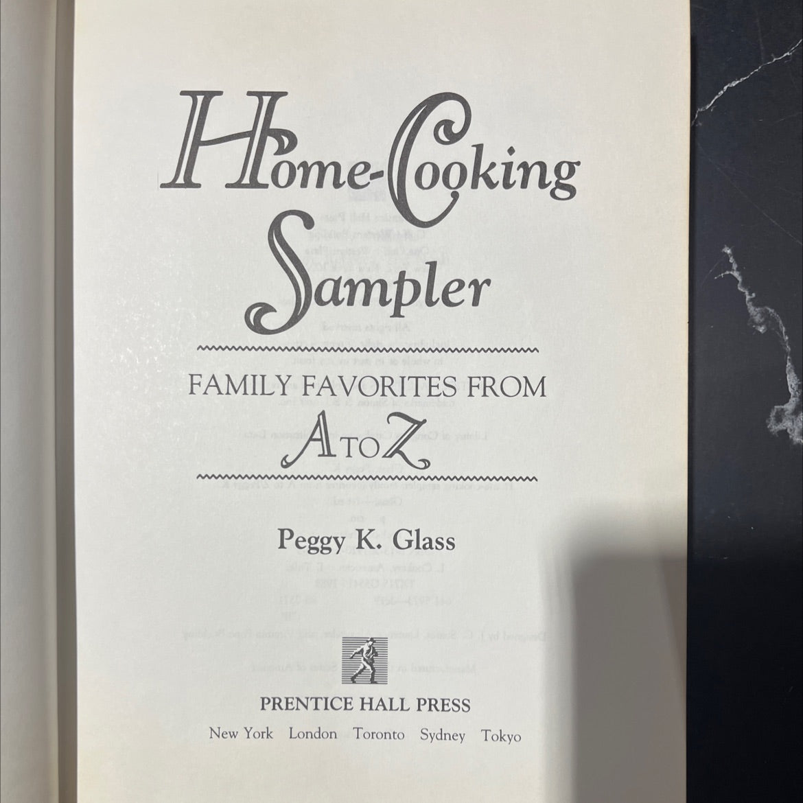 home cooking sampler family favorites from a to z book, by Peggy K. Glass, 1989 Hardcover image 2
