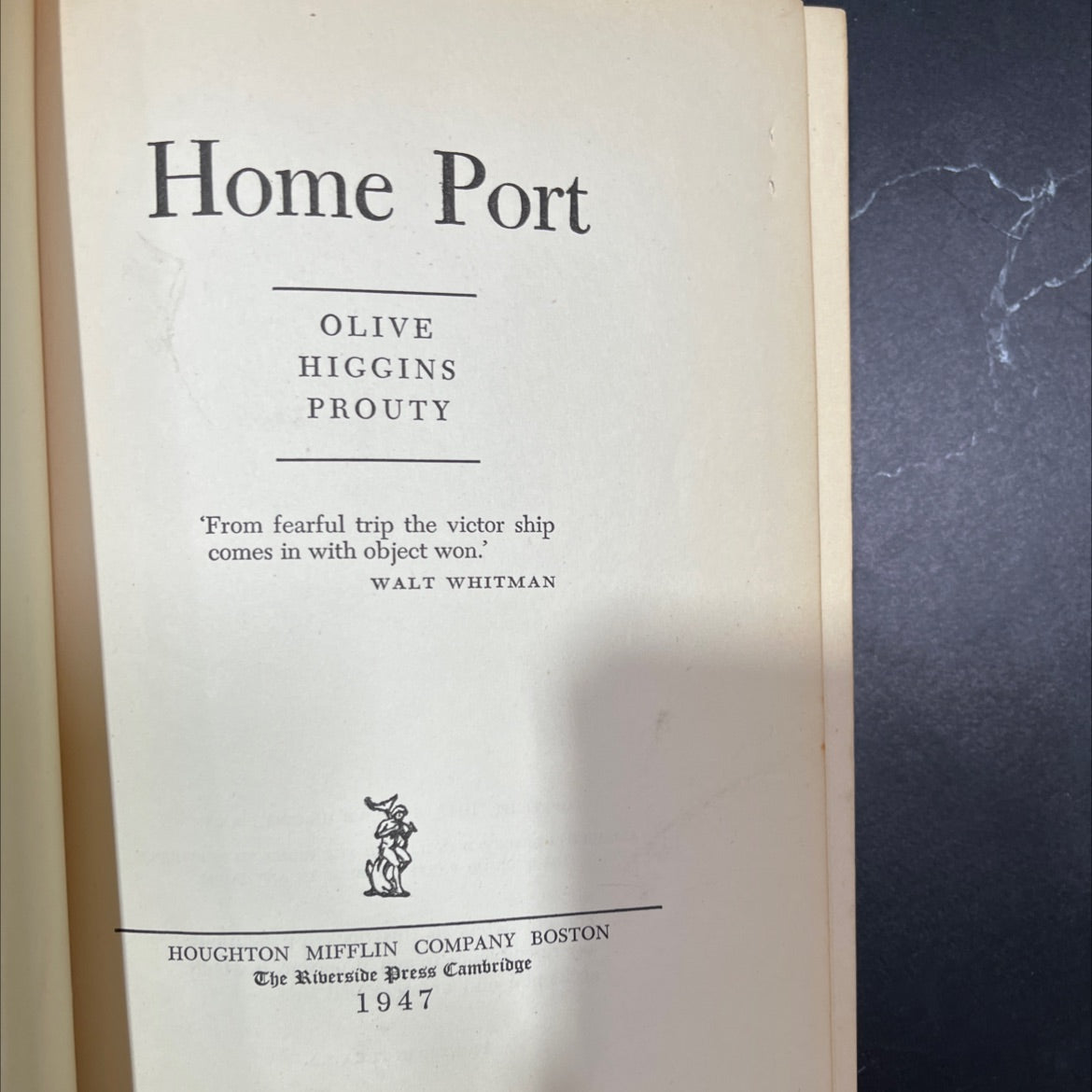 home port book, by olive higgins prouty, 1947 Hardcover, Vintage, Heavily Used image 2