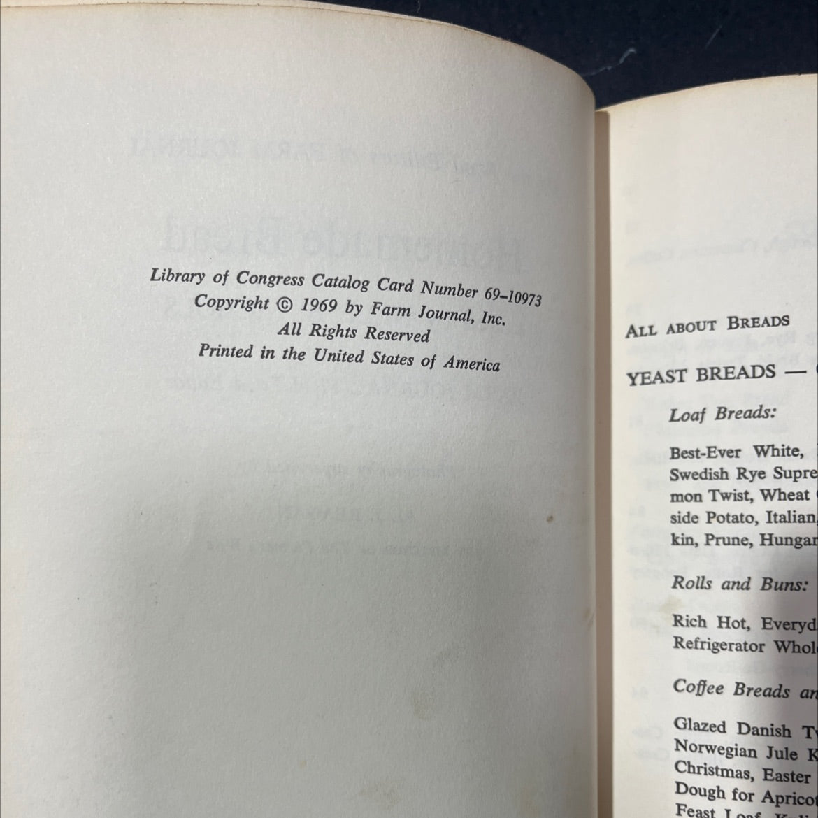 homemade bread book, by food editors of farm journal, 1969 Hardcover image 3