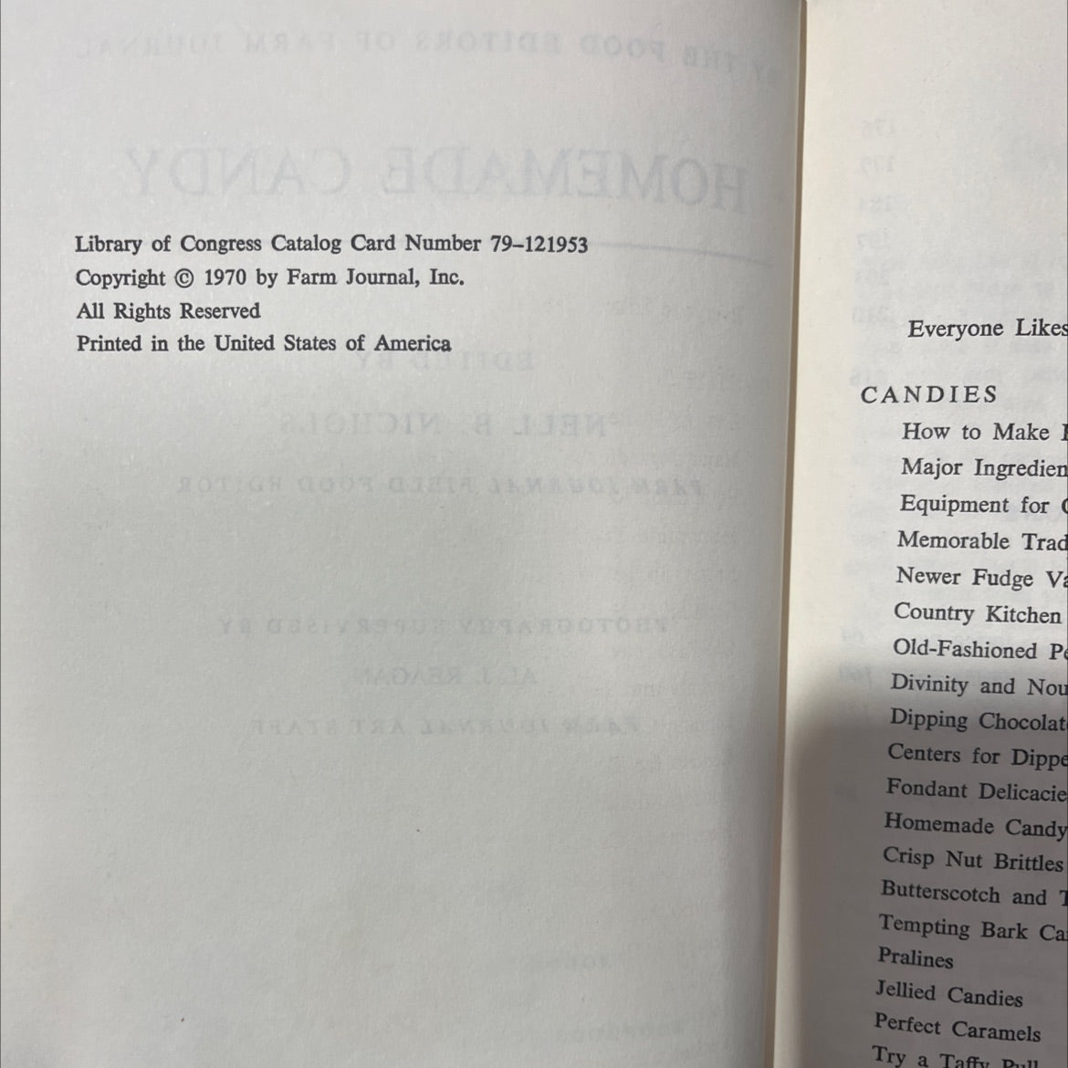 homemade candy book, by food editors of farm journal, 1970 Hardcover image 3