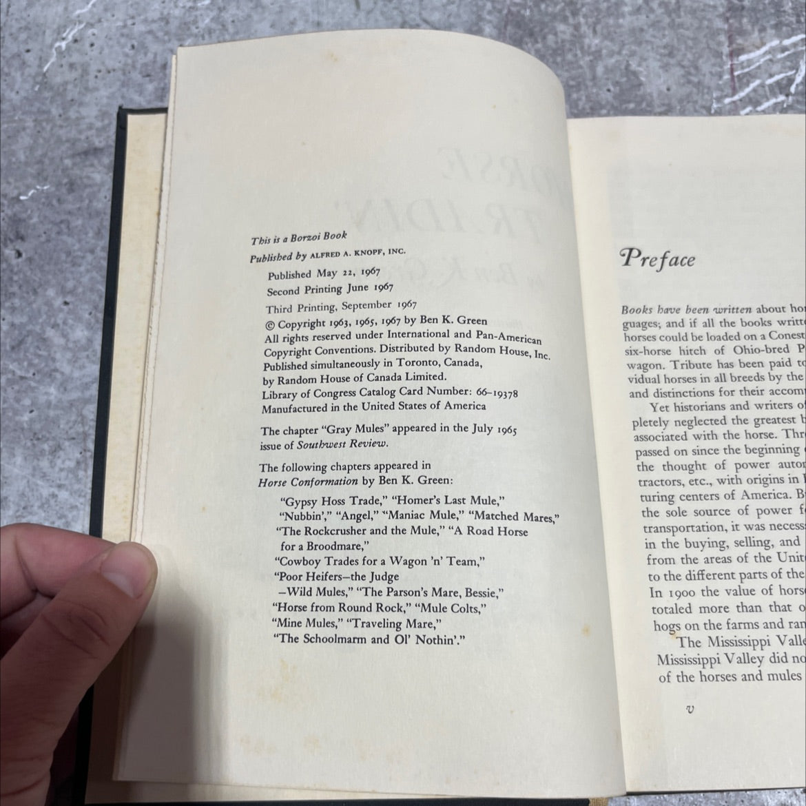 horse tradin' book, by Ben K. Green, 1967 Hardcover image 3