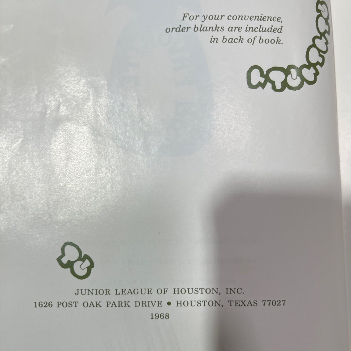 houston junior league cook book book, by junior league of houston, inc., 1968 Hardcover image 3
