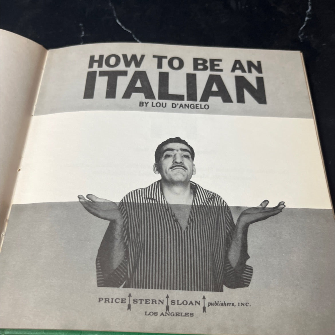 how to be an italian book, by lou d'angelo, 1968 Hardcover image 2