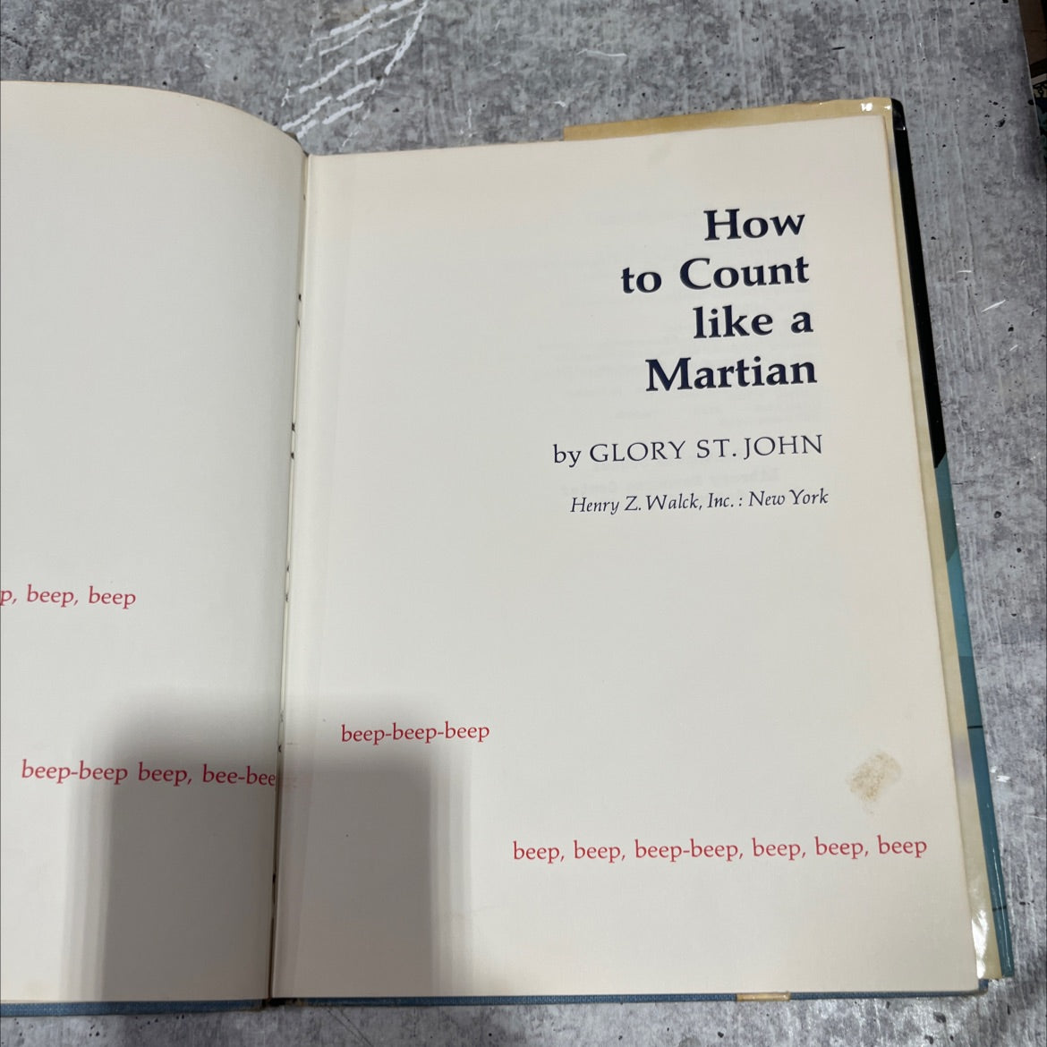 how to count like a martian book, by glory st. john, 1975 Hardcover image 2