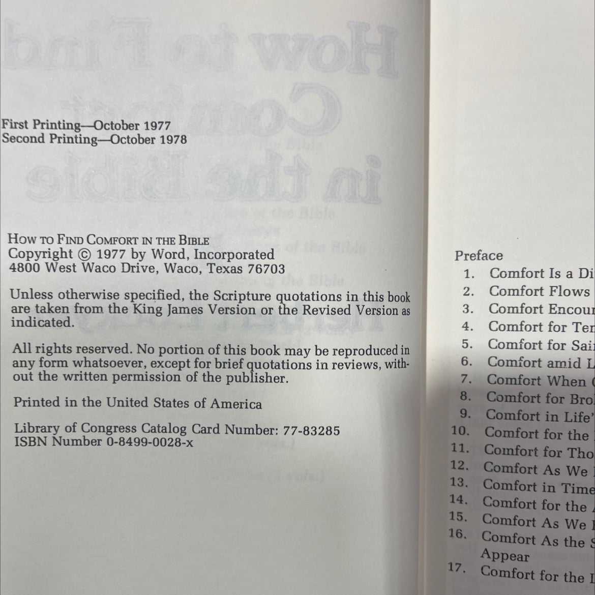 how to find comfort in the bible book, by herbert lockyer, 1978 Hardcover image 3