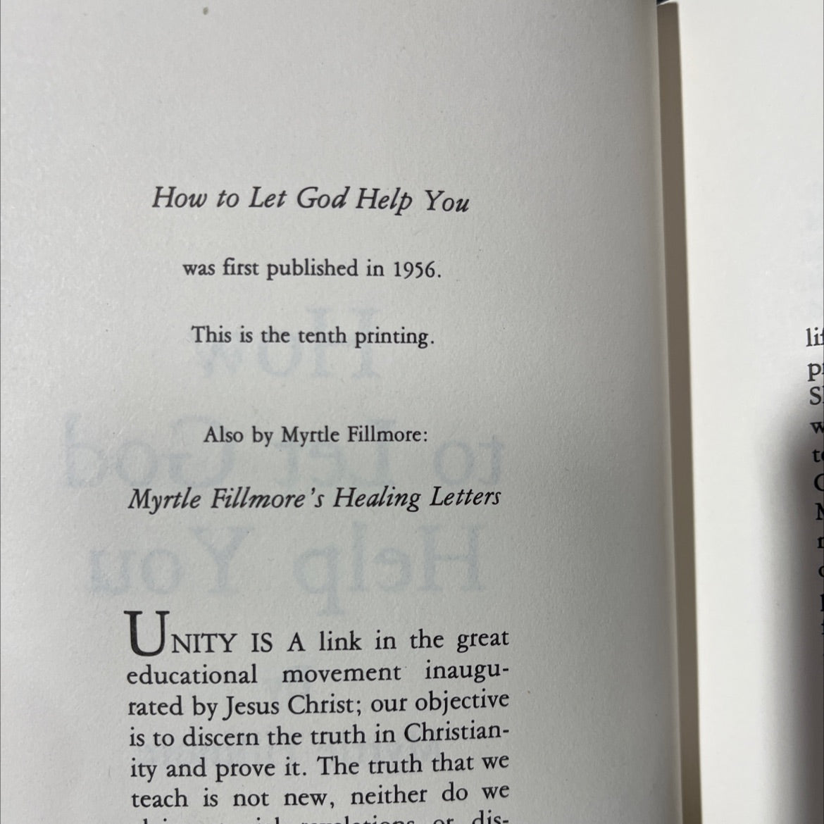 how to let god help you book, by myrtle fillmore, 1956 Hardcover image 3