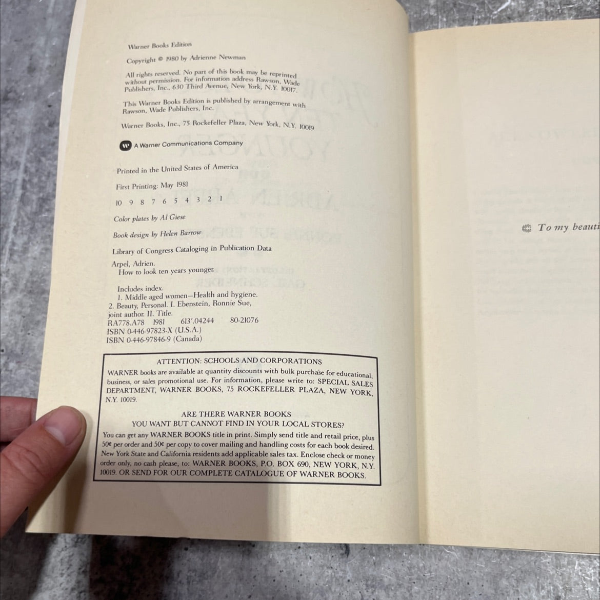 how to look ten years younger book, by adrien arpel, 1981 Paperback image 3