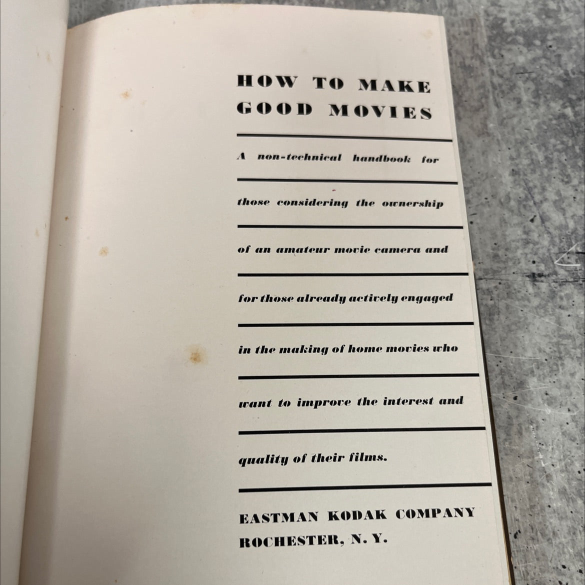 how to make good movies book, by eastman kodak company, 2023 Hardcover image 3