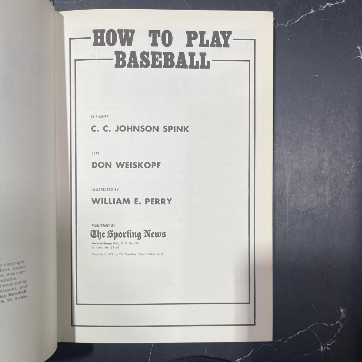 how to play baseball book, by don weiskopf, 1973 Hardcover image 2