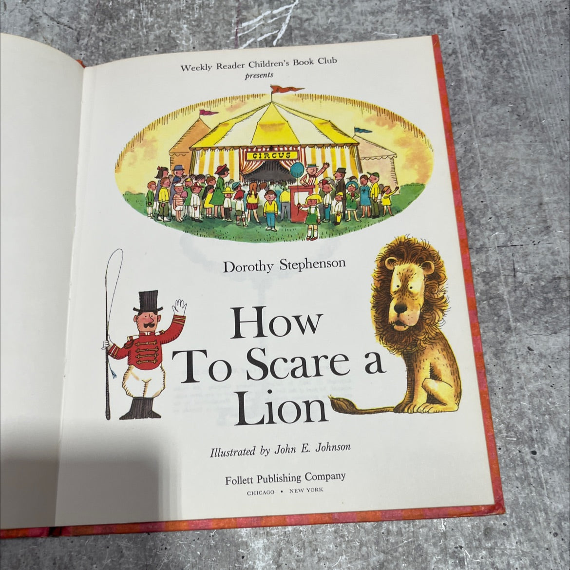 how to scare a lion book, by dorothy stephenson, 1965 Hardcover image 2