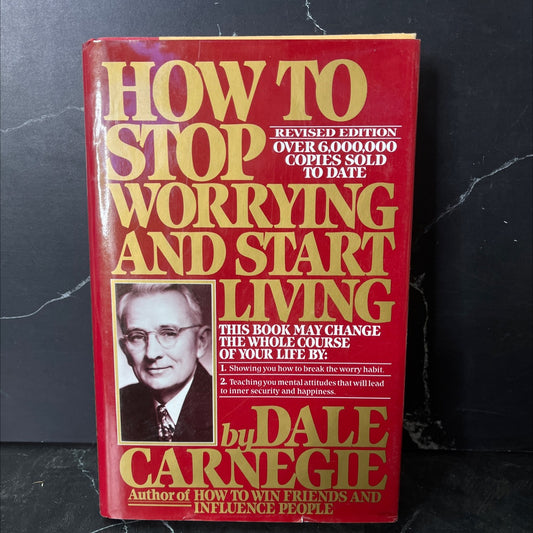 how to stop worrying and start living book, by dale carnegie, 1984 Hardcover, Vintage image 1