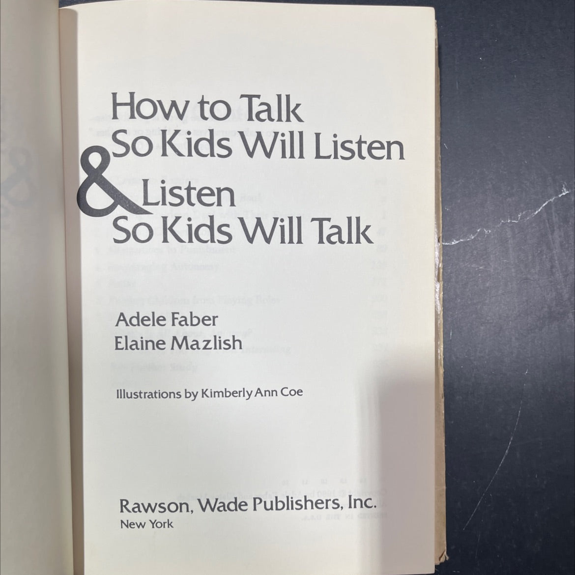 how to talk so kids will listen & listen so kids will talk book, by Adele Faber, Elaine Mazlish, 1980 Hardcover image 2