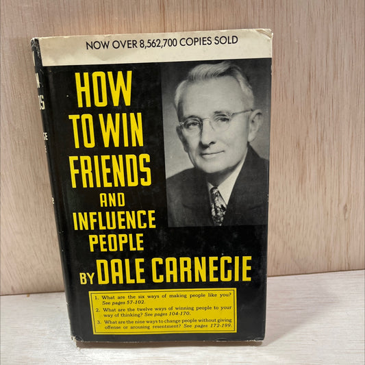 how to win friends and influence people book, by dale carnegie, 1964 Hardcover, Vintage image 1