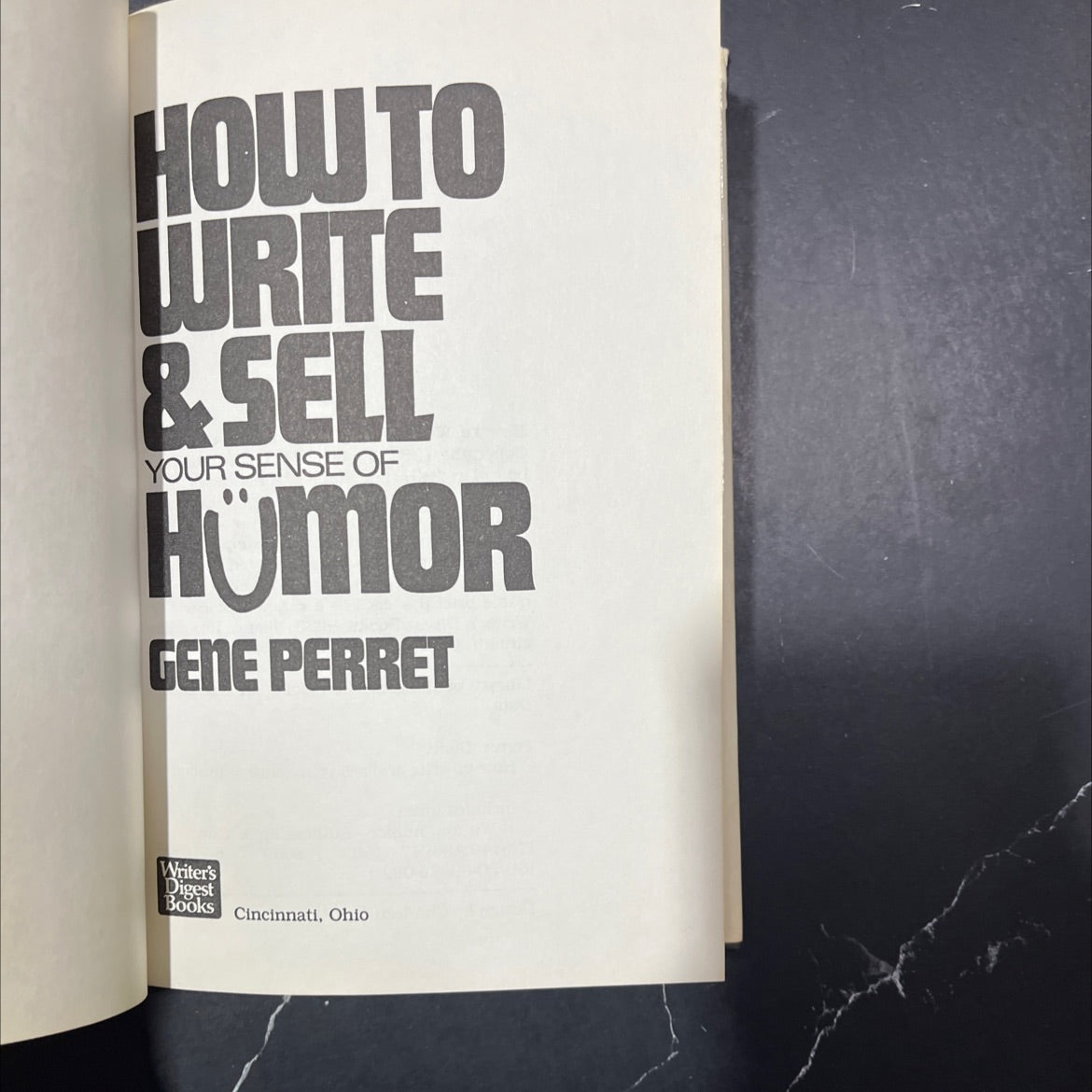 how to write & sell your sense of humor book, by gene perret, 1982 Hardcover image 2