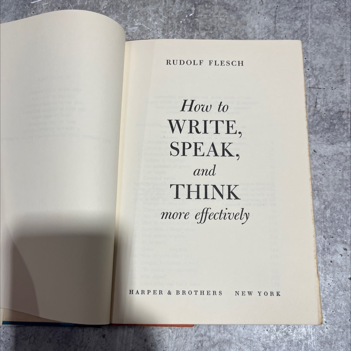 how to write, speak, and think more effectively book, by rudolf flesch, 1960 Hardcover image 2
