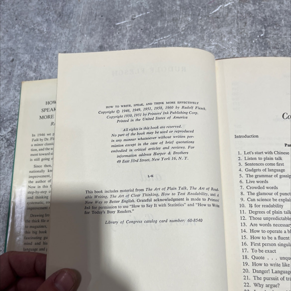 how to write, speak, and think more effectively book, by rudolf flesch, 1960 Hardcover image 3