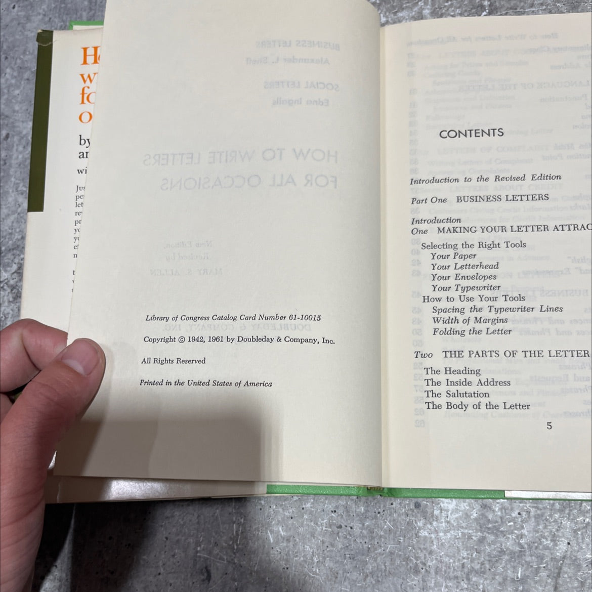 how to write letters for all occasions book, by mary s. allen, 1961 Hardcover image 3