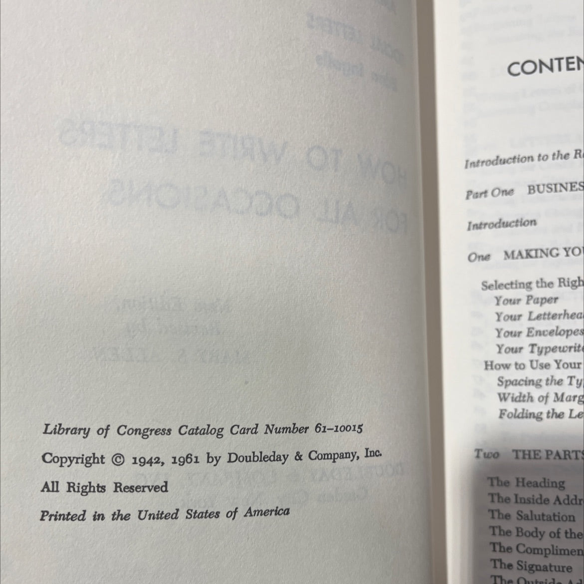 how to write letters for all occasions book, by mary s. allen, 1961 Hardcover image 3