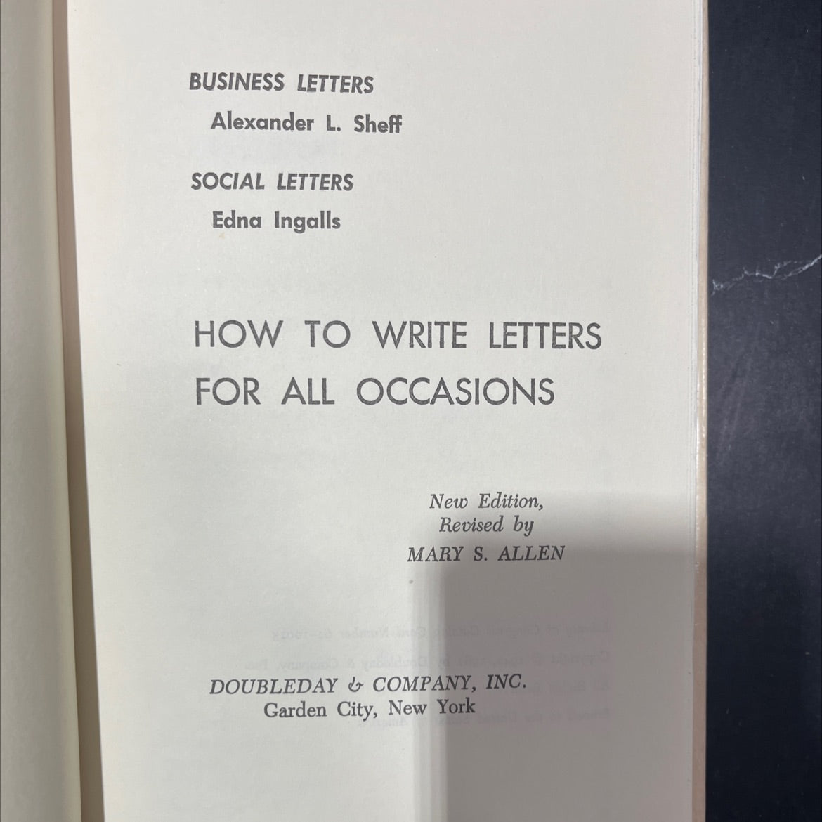 how to write letters for all occasions book, by mary s. allen, 1961 Hardcover image 2