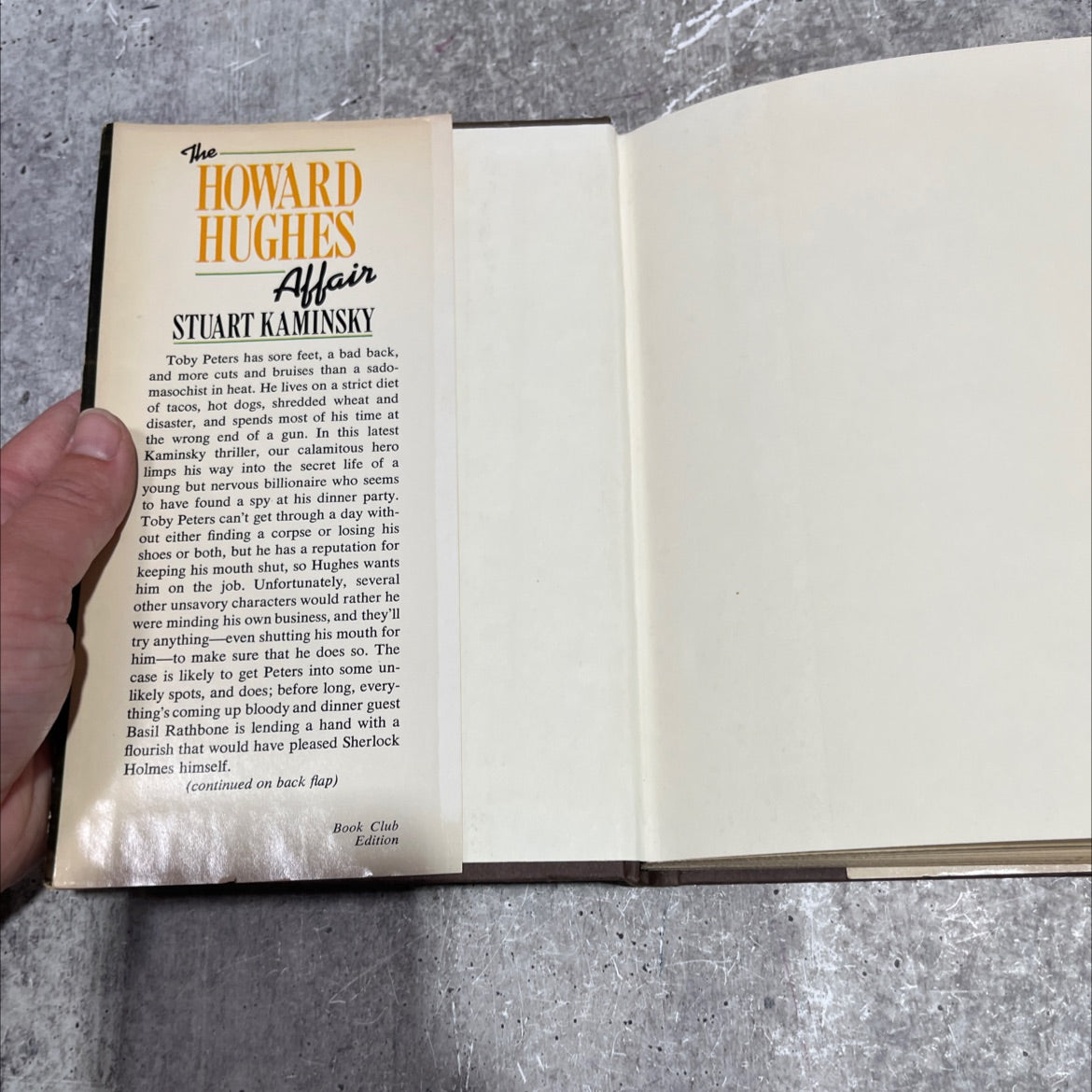 howard hughes affair book, by stuart m. kaminsky, 1979 Hardcover image 4