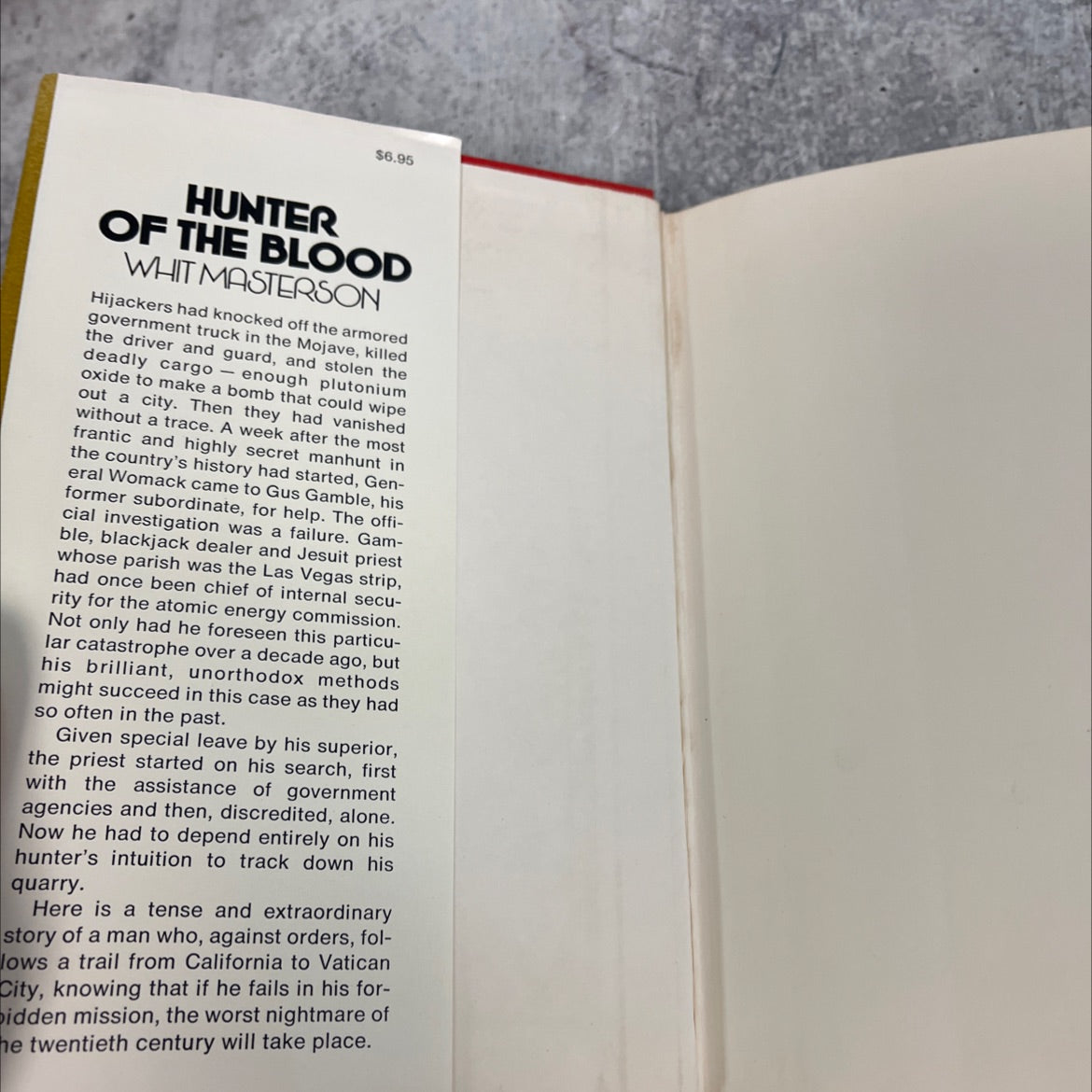 hunter of the blood book, by Whit Masterson, 1977 Hardcover image 4
