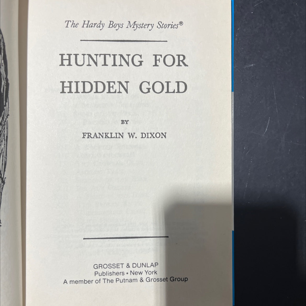 hunting for hidden gold book, by franklin w. dixon, 1991 Hardcover image 2