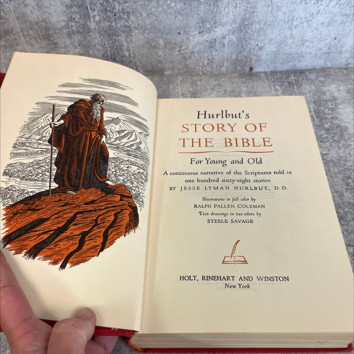 hurlbut's story of the bible for young and old book, by jesse lyman hurlbut, d. d., 1957 Hardcover image 2