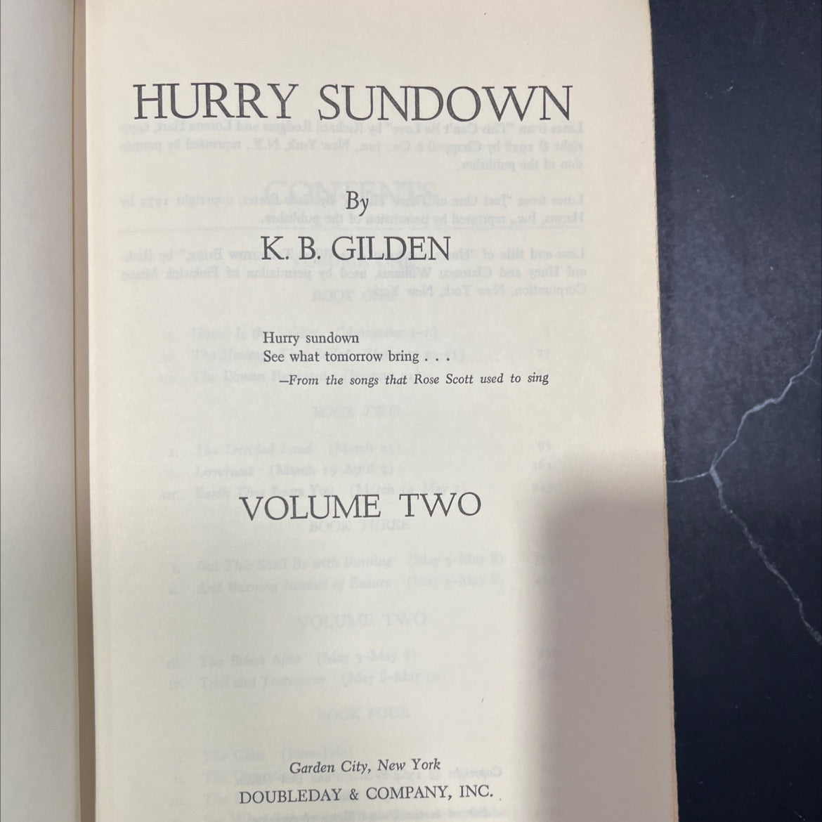 hurry sundown book, by k. b. gilden, 1964 Hardcover image 2