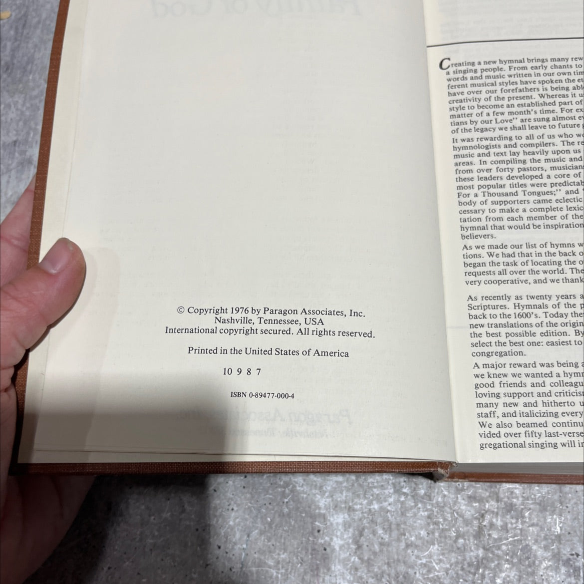 hymns + for the family of god book, by unknown, 1976 Hardcover image 3