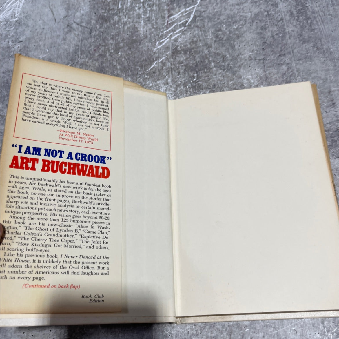i am not a crook book, by art buchwald, 1974 Hardcover image 4