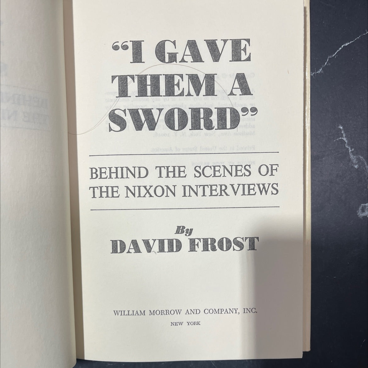 i gave them a sword behind the scenes of the nixon interviews book, by david frost, 1978 Hardcover image 2