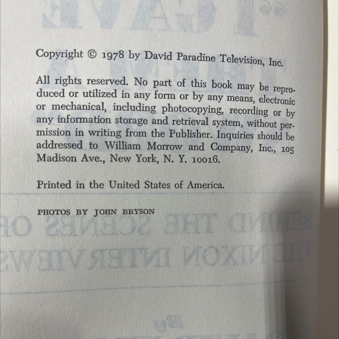 i gave them a sword behind the scenes of the nixon interviews book, by david frost, 1978 Hardcover image 3