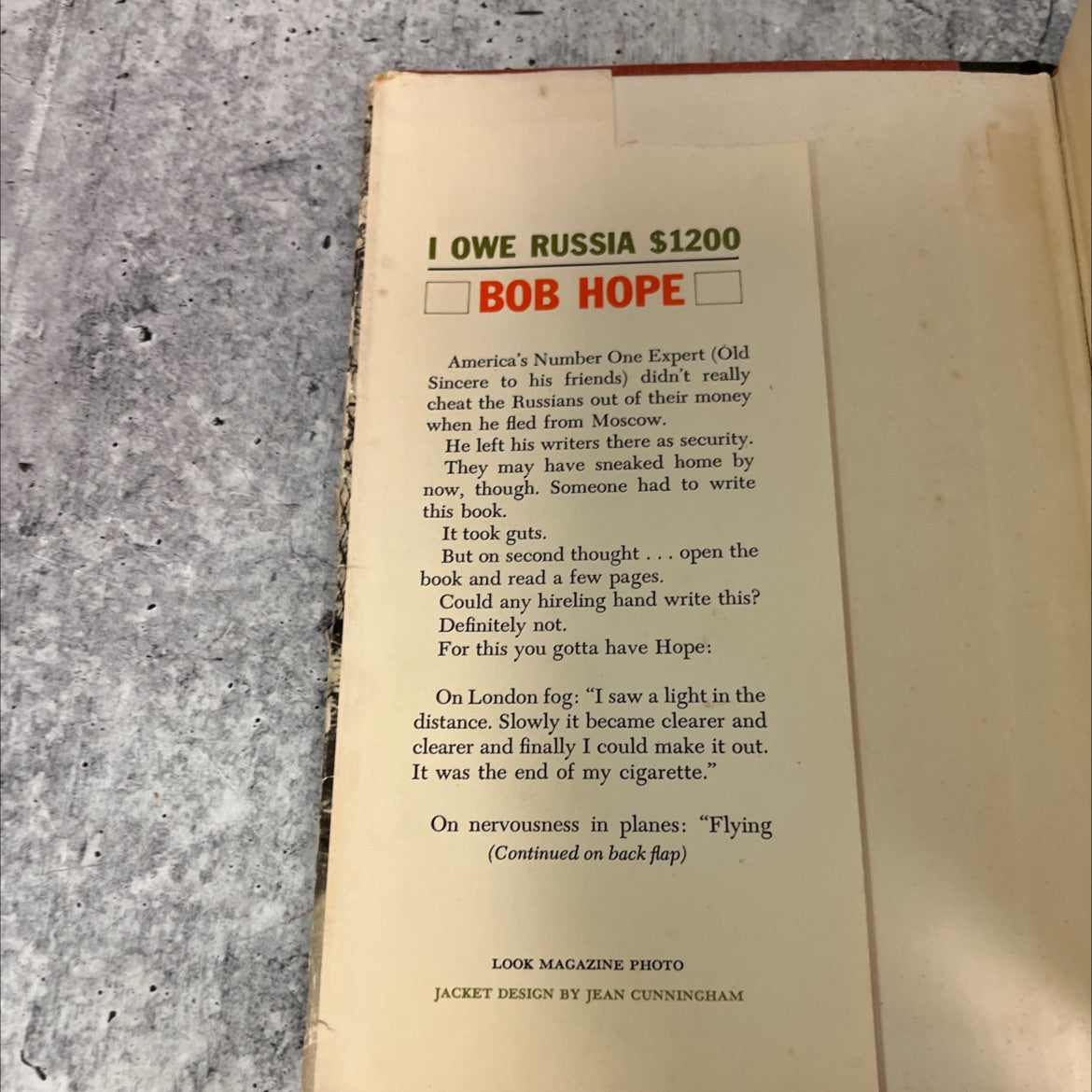 i owe russia $1200 book, by bob hope, 1963 Hardcover image 4