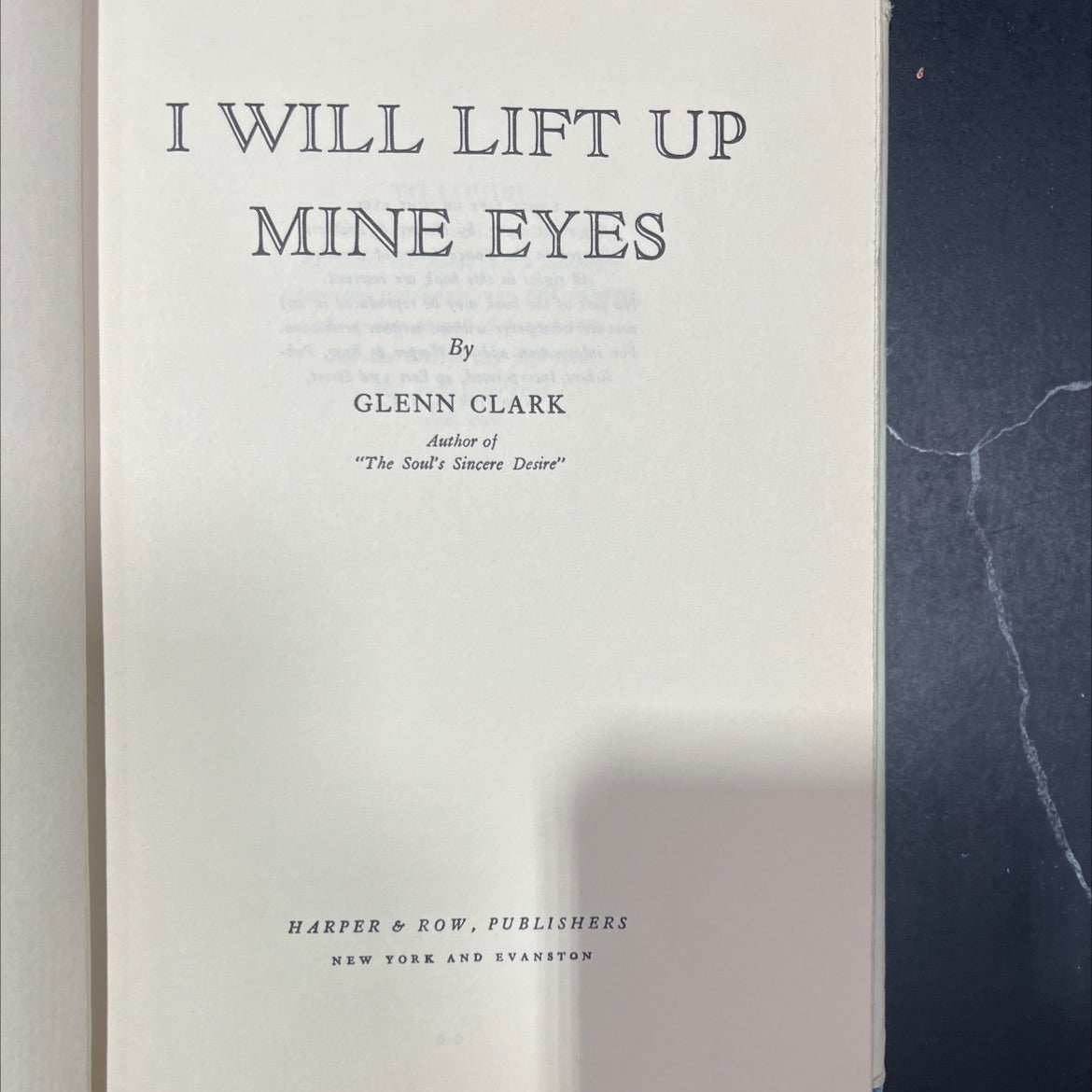 i will lift up mine eyes book, by glenn clark, 1937 Hardcover image 2