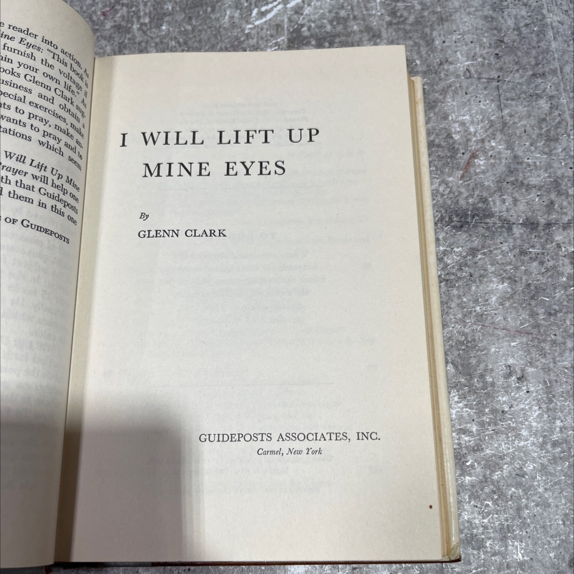i will lift up mine eyes book, by glenn clark, 1970 Hardcover image 2