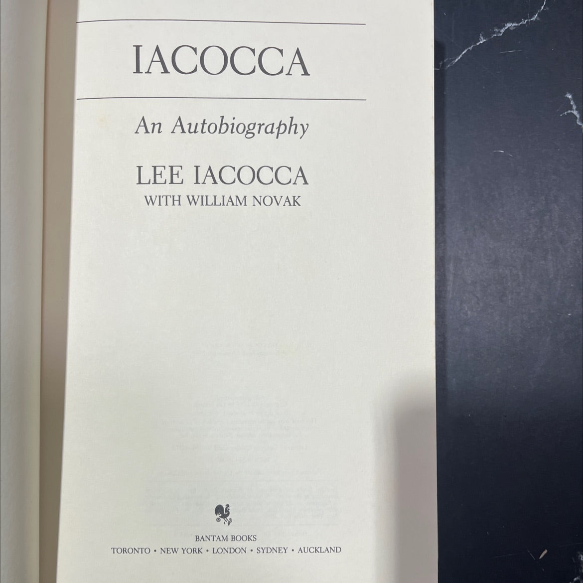 iacocca an autobiography book, by lee iacocca with william novak, 1984 Hardcover image 2