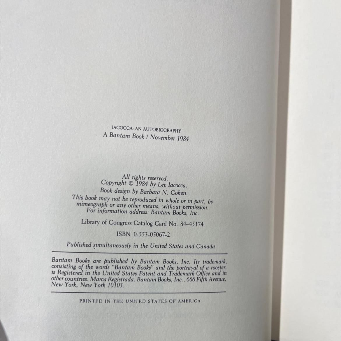 iacocca an autobiography book, by lee iacocca with william novak, 1984 Hardcover image 3