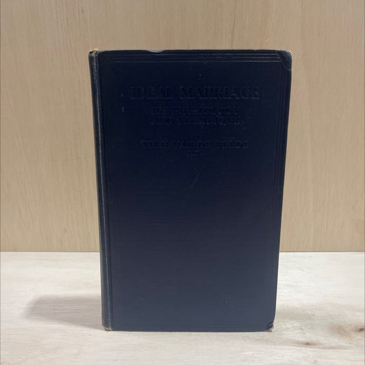 ideal marriage its physiology and technique book, by th. h. van de velde, 1930 Hardcover image 1