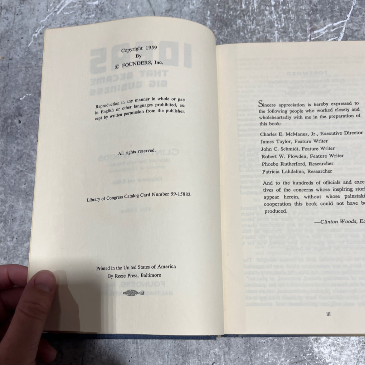 ideas that became big business book, by clinton woods, 1959 Hardcover image 3