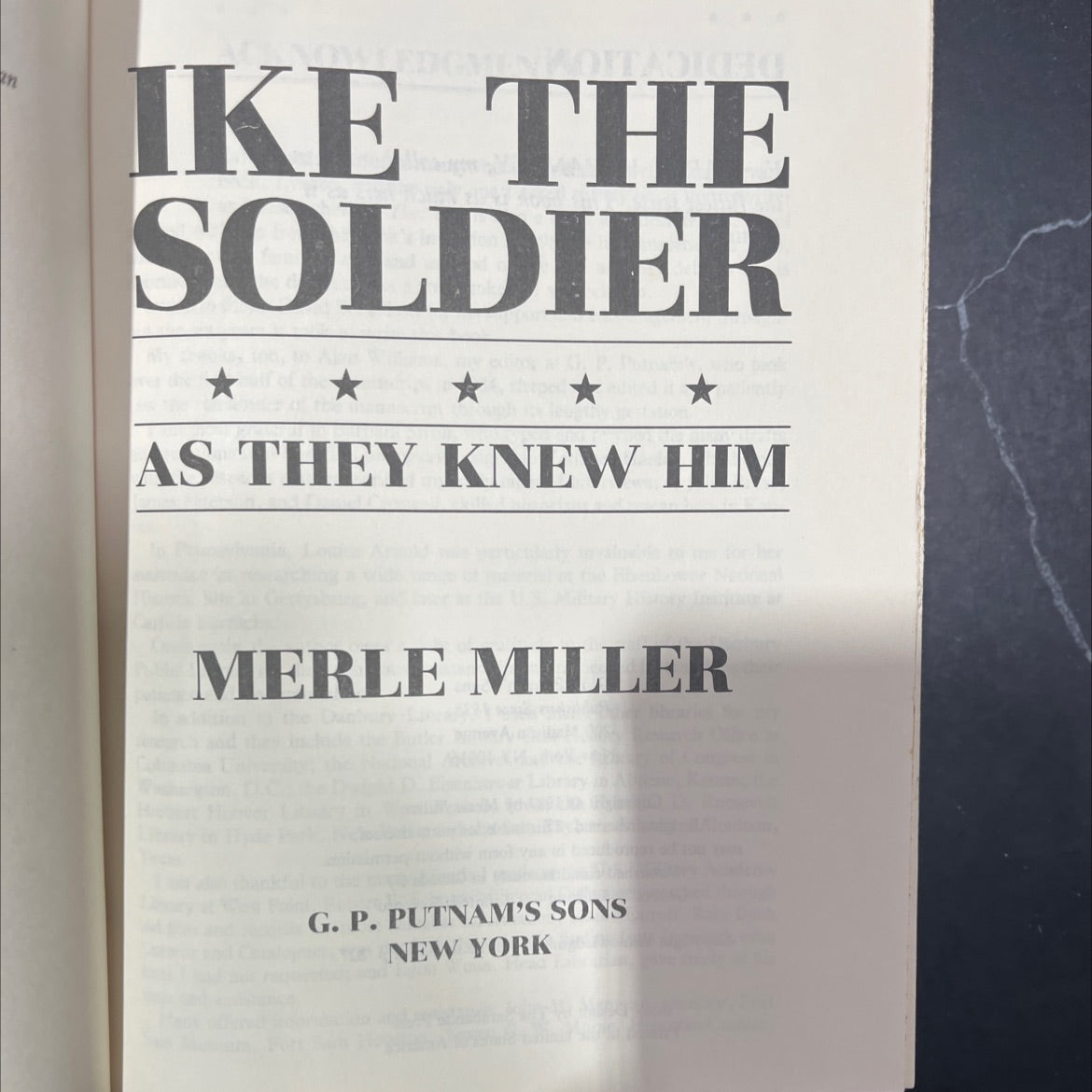ike the soldier as they knew him book, by merle miller, 1987 Hardcover image 2